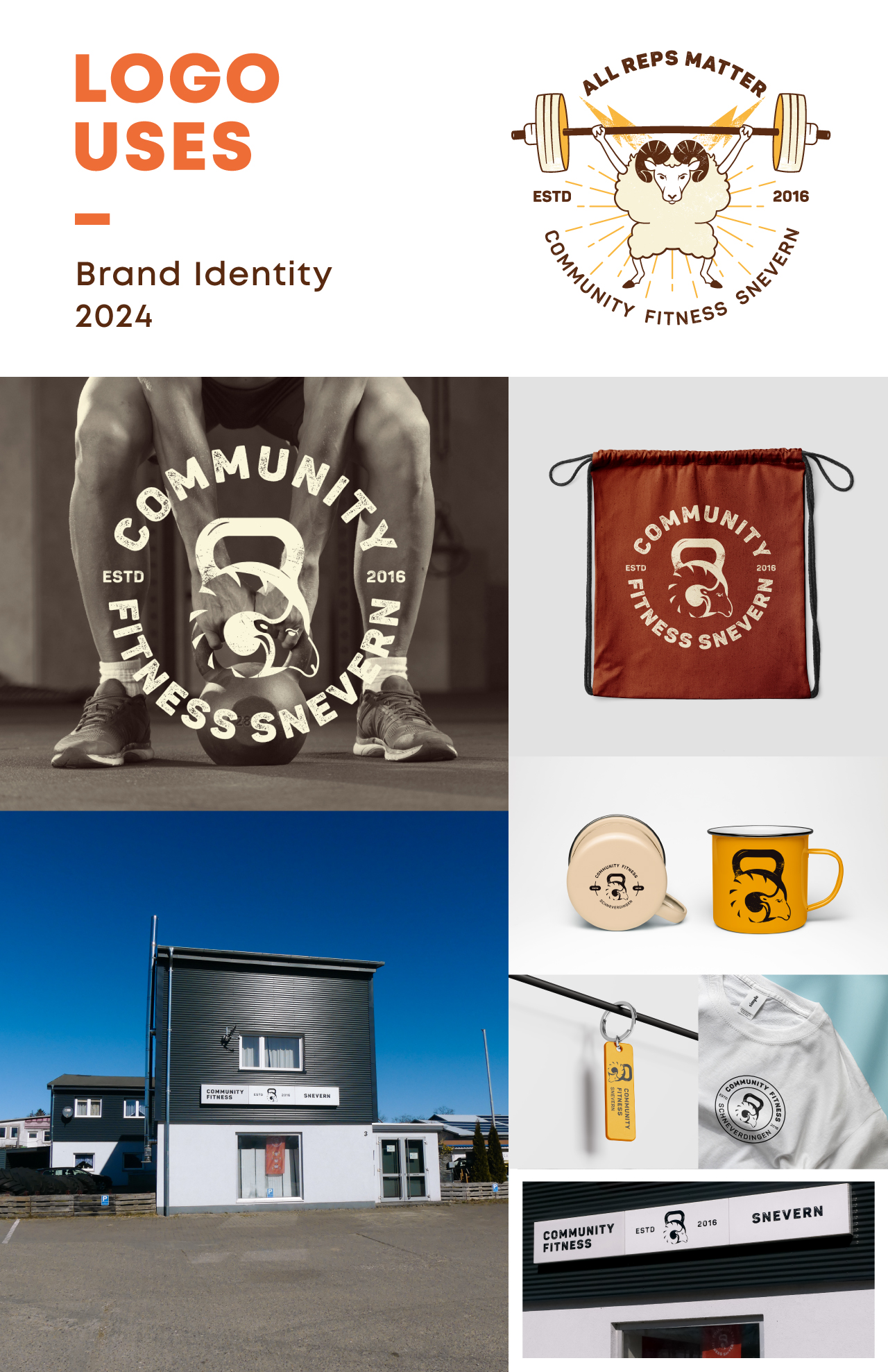 Community Fitness Snevern branding board